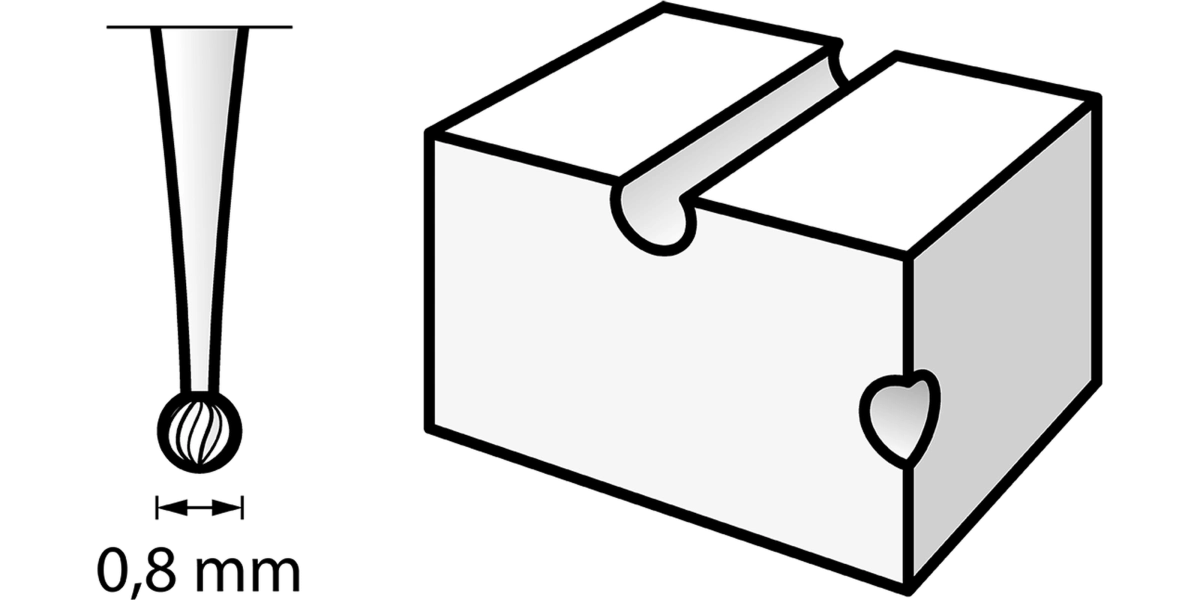 Engraving Cutter 0,8 mm (105) 3 pieces image 2