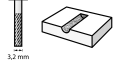 Tungsten Carbide Cutter square tip 3,2 mm (9901) image 2