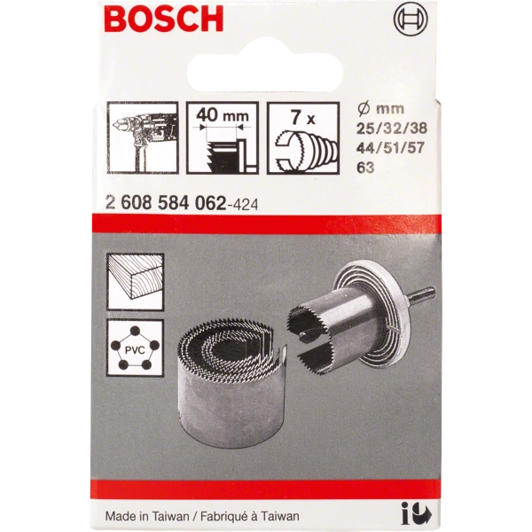 7-piece hole cutter set 25 - 67 mm image 1