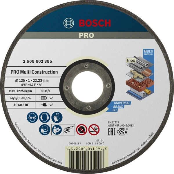 PRO Multi Construction Bonded Cutting Disc image 1